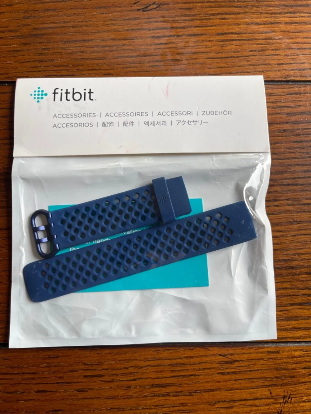 NWT Fitbit Charge 4 or 3 Navy Blue Sport Band Size Large FB168SBNVL Band Only